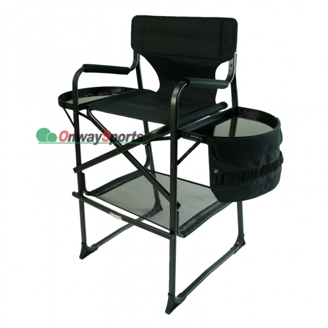 ow-n65ml29t-lx, chaise de maquillage pliante en aluminium avec deux plateaux 