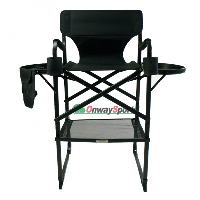 ow-n65ml29t chaise de metteur en scène en aluminium haute hauteur rabattable avec tablette 