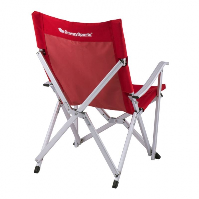 ow-72b chaise de camping pliable en aluminium rouge grande capacité lourde 