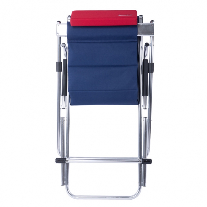 ow-62 fauteuil à bascule confortable en aluminium avec coussin 