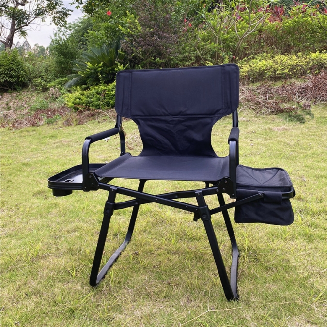 Nouveau fauteuil de directeur en aluminium OW-D90 avec table d'appoint et sac isotherme 